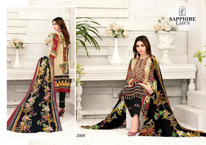 Sapphire Lawn 2  Latest Fancy Designer Karachi Dress Materials Collection